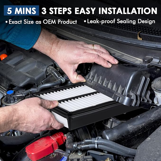 CA10013 Replacement Engine Air Filter, Efficient Filtration Offers 99% Air