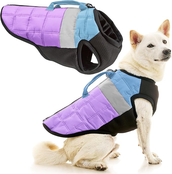 Gooby Bomber Vest Lift Dog Harness - Purple, X-Large