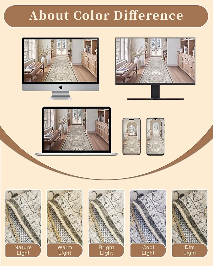 Madane Hallway Runner Rug 2'6''x16' Kitchen Runner