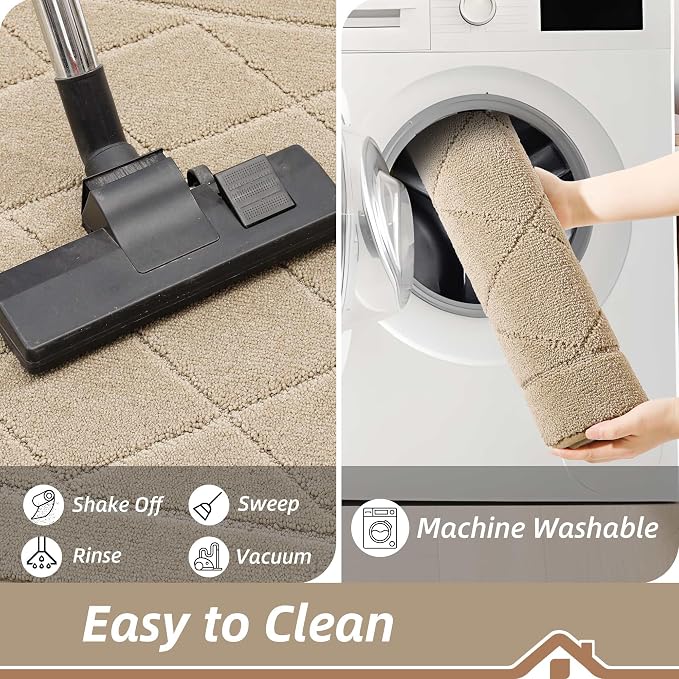 BEQHAUSE Dirt Trapper Door Mat 24" x 36", Doormat Non-Slip Entryway Rugs