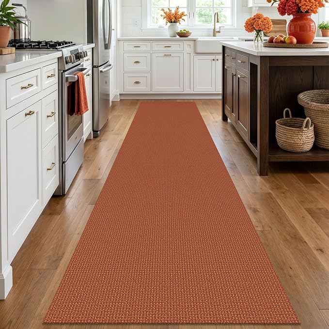 IOHOUZE Washable Runner Rug 2.6x12 Non Slip Rubber Backed Extra Long Hallway
