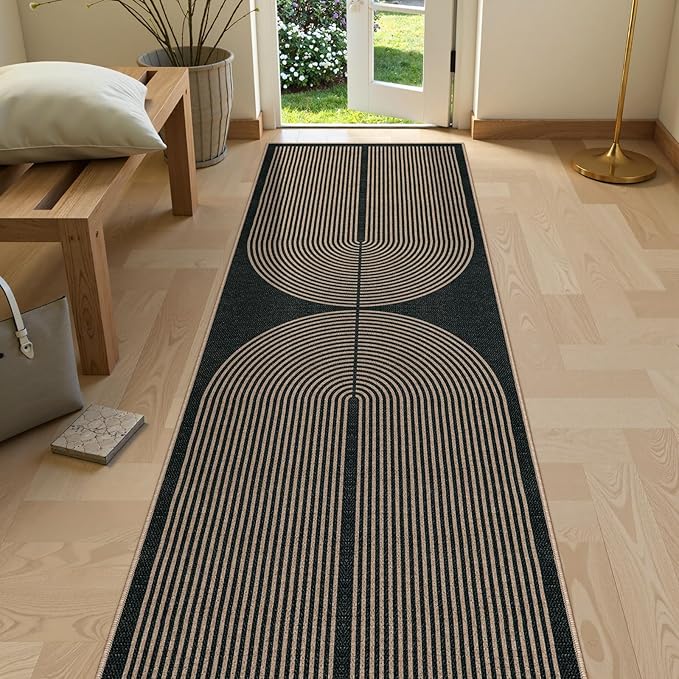 Lahome Enfys Modern Rainbow Kitchen Runner Rug, 2x8 Easy Jute Rug Runners