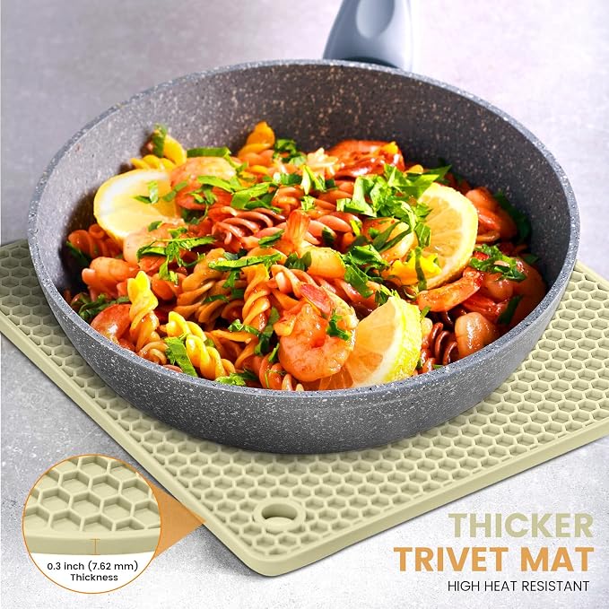 Silicone Trivet Mats 4 Heat Resistant Pot Holders Multipurpose Non-Slip Hot Pads