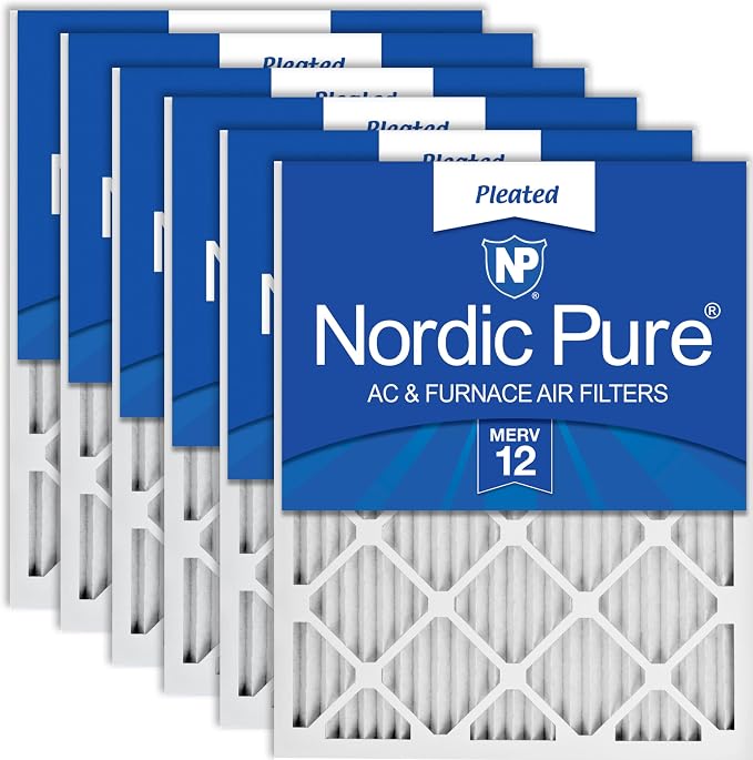 Nordic Pure 14x20x1 Pleated MERV 12 Air Filters 6 Pack