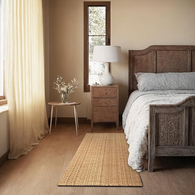 MatEssenz 20"x48" Kitchen Mats for Floor, Woven Kitchen Rugs, Machine Washable