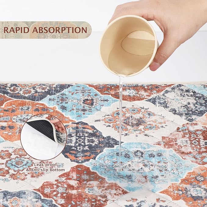 IEUUMLER Washable Pee Pads for Dogs, 2 Pack Reusable Pee Pads for Dogs Non-Slip Grip, Super Absorbent Waterproof Puppy Pads for Potty training, Playpen, Crate, Whelping Box EU011 (Orange,36" x 24")