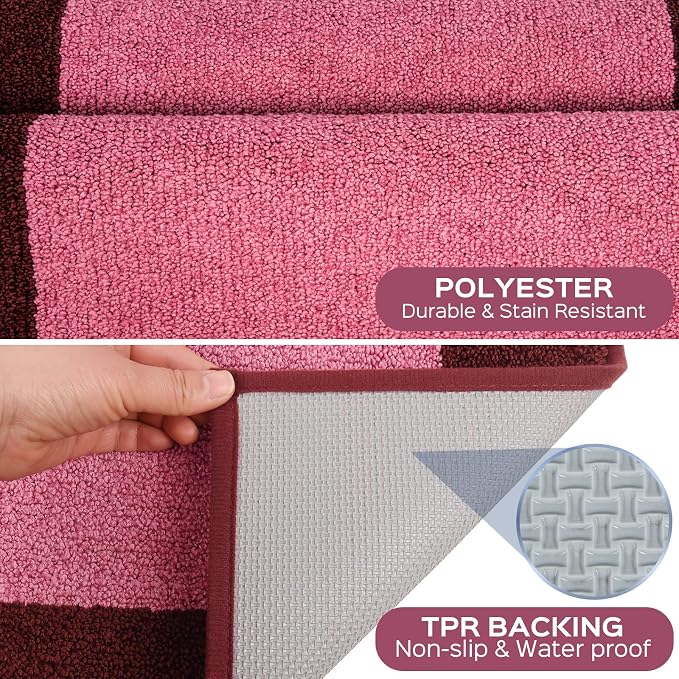 Machine Washable Kitchen Rug 24" x 70", Non Slip Kitchen Mat