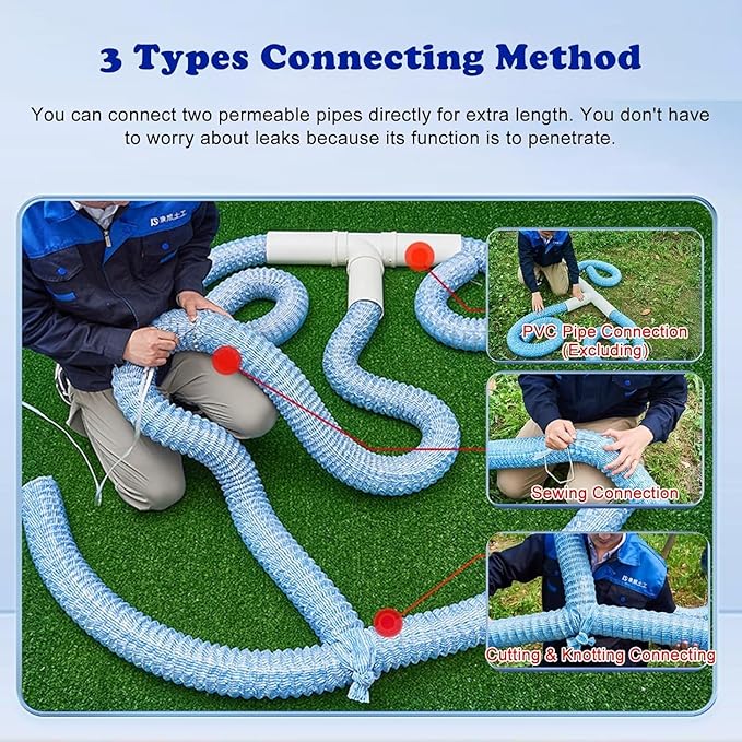 French Drain Pipe for Lawn, L 105ft)