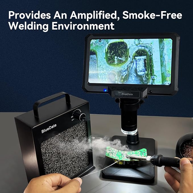 Solder Fume Extractor with HEPA and Carbon Filter