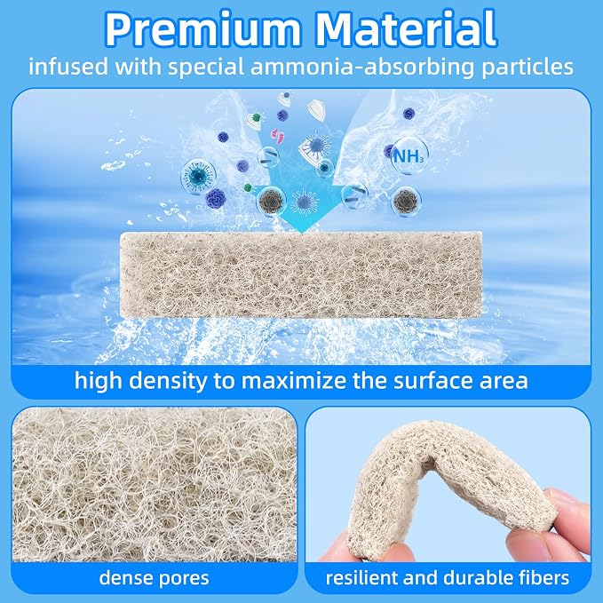 AQUANEAT 12-Pack Replacement Ammonia Reducer Pads Compatible