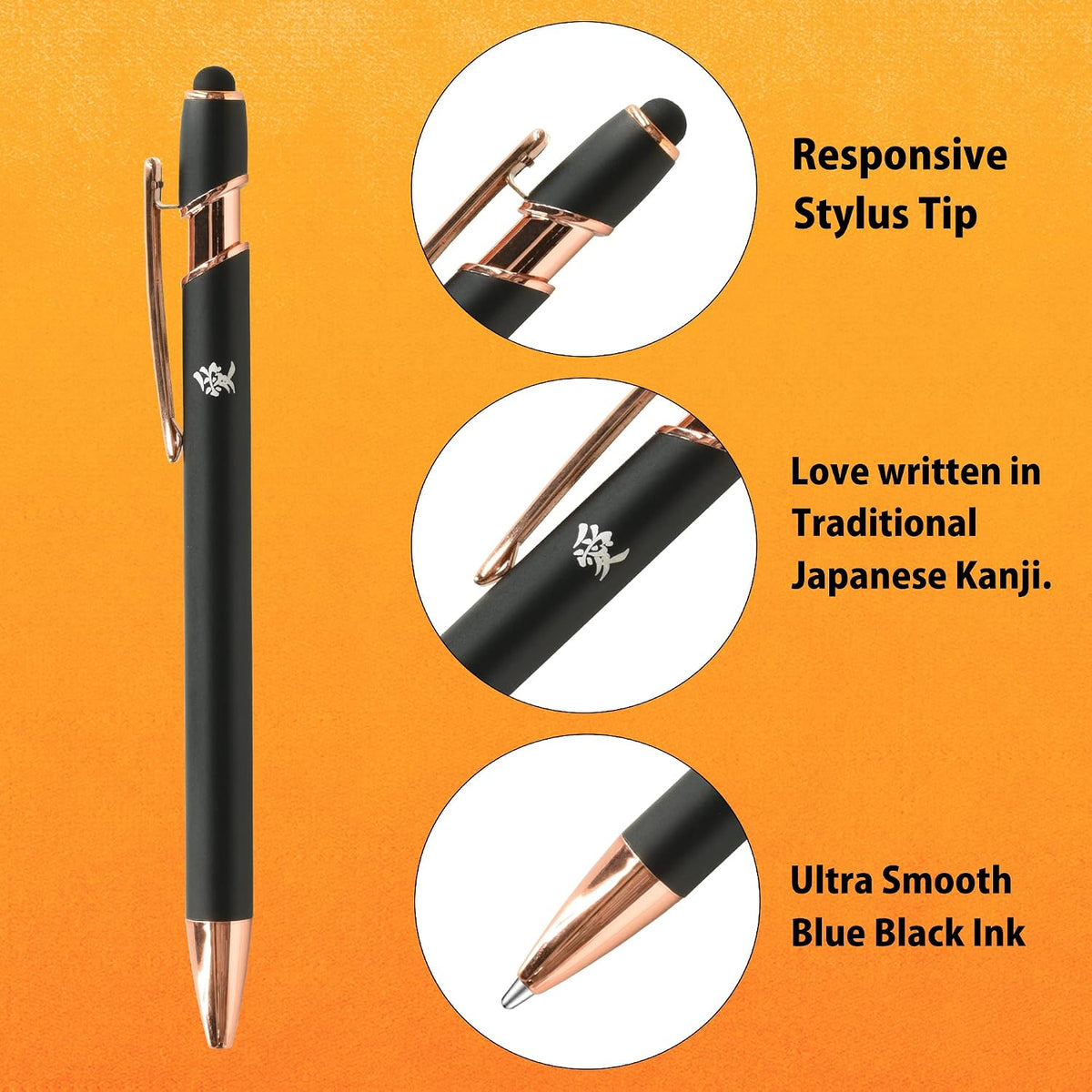 Plus Stationery Kit Navy (Scissors, stapler, tape, liquid glue, cutter, ruler, tape measure, pin for SIM card replacement) TD-001 30-212 With Original Stylus Ballpoint Touch Pen