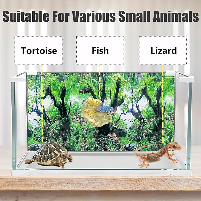 Fish Aquarium Background Poster Beach Fish Backdrop for Aquarium 10 20 Gallon Tank Wallpaper Fish Tank Background Double Sides Fish Tank Stickers