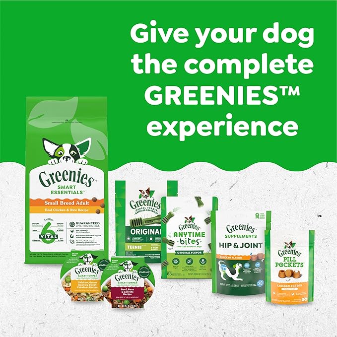 Greenies Original Petite Dental Dog Treats, (4) 30 ct Packs (120 Treats)