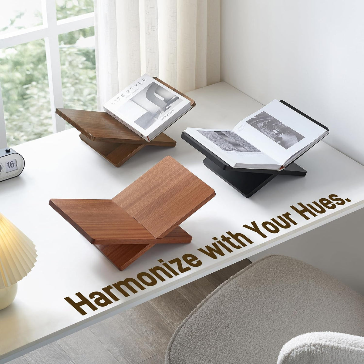 Solid Wooden Book Stand 16" x 9.5" x 6" Extra Large Display Stand
