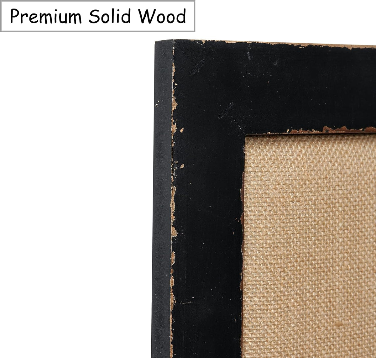 SOFE 18x29 Black Framed Bulletin Board, Fabric Pin Board Large