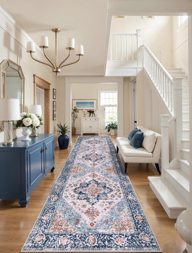 SERISSA Runner Rug for Hallways, 3x10 Washable Non Slip Kitchen Runner Rug