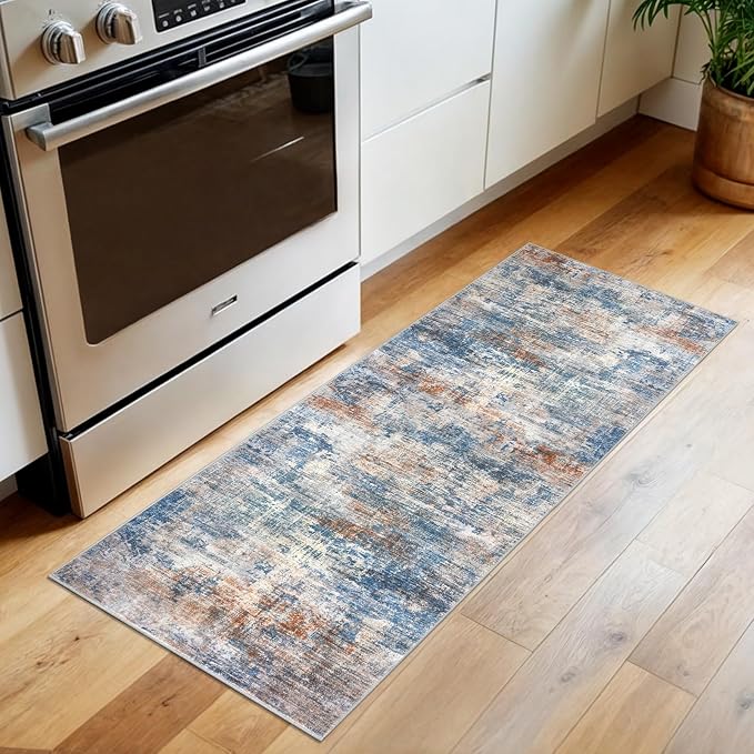 IOHOUZE Abstract Runner Rug 2x5 Ft Washable Runners
