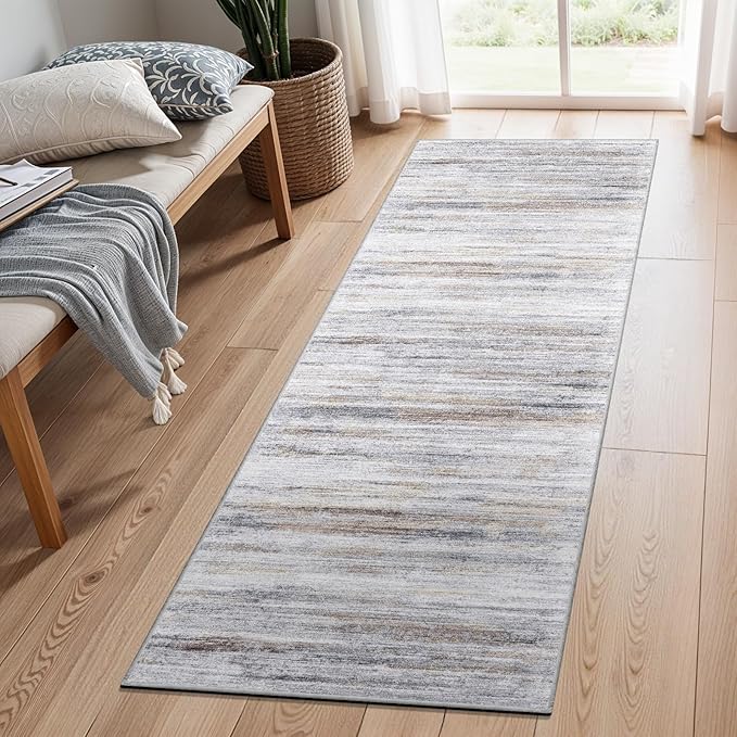 2x8 Washable Runner Rug for Family: Easy-to-Clean Runners for Hallway Entryway