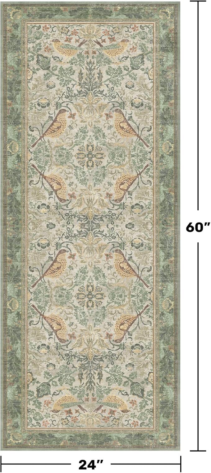 Sage Floral Kitchen Runners