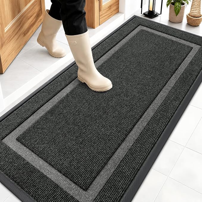 OLANLY Front Door Mat Indoor Outdoor Entrance, Waterproof All-Season,