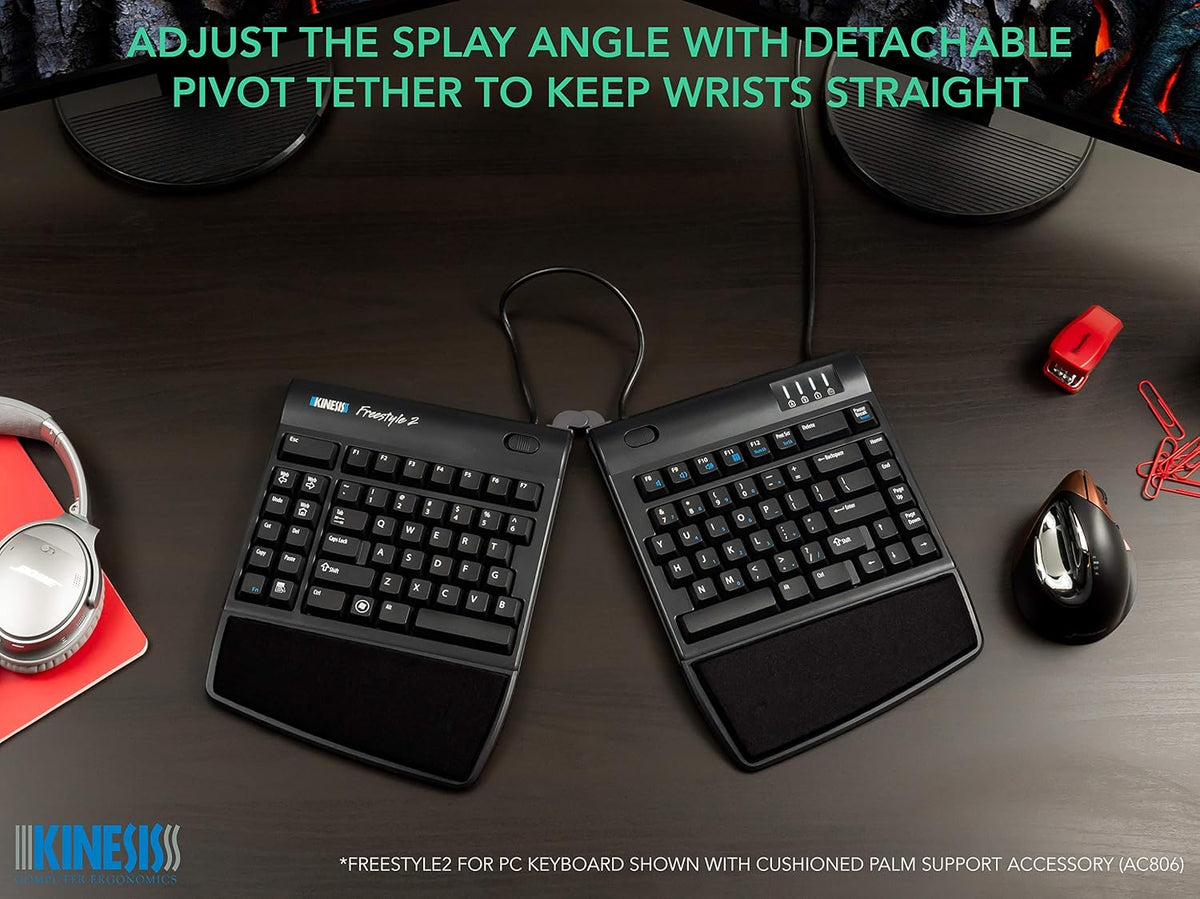 Kinesis Freestyle2 Ergonomic Keyboard for PC (20" Extended Separation)