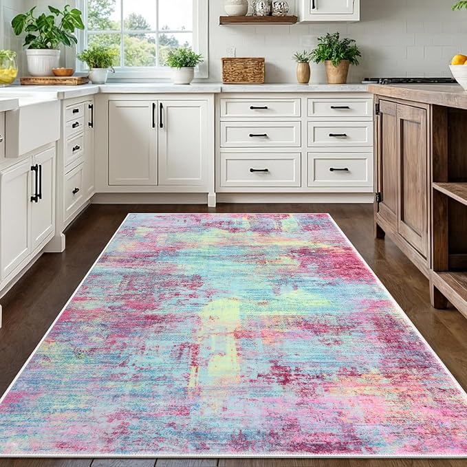 IOHOUZE Abstract Area Rugs 5x7 Ft Washable Rugs
