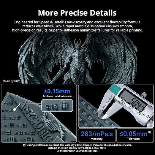 ANYCUBIC 2nd Gen Resin Technology ABS-Like Resin 2.0, 3D Printer Resin