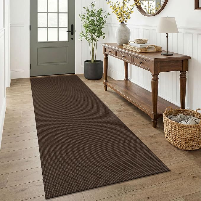 KOZYFLY Woven 3x7 Washable Kitchen Runner Rug, Non Slip Wide Runners