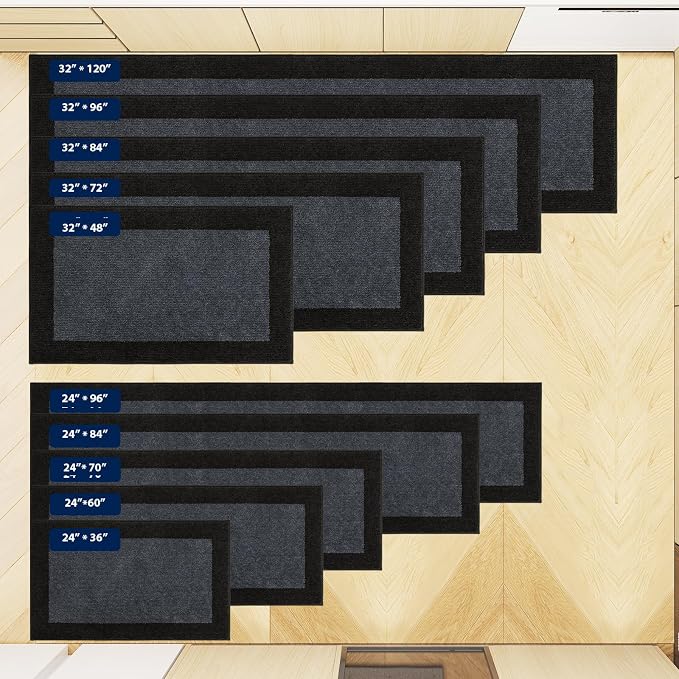 Machine Washable Runner Rug 32" x 120", Non Slip Kitchen Mat