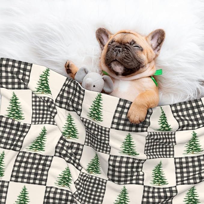 Buffalo Plaid Pet Blanket - Dog Throw Blanket 40x30 Couch Blankets for Puppy Dogs Cats