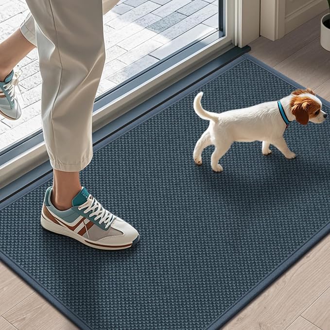 LEKEEPGO Door Mat 17"x29", Non Slip Door Mat Indoor Entrance, Rubber Backing