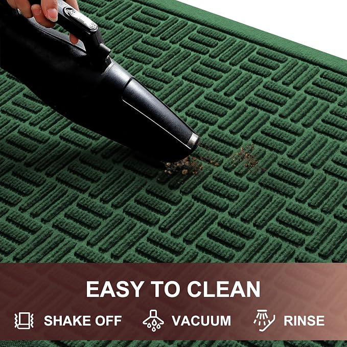 Mibao Front Door Mat Indoor Outdoor Entrance, Dirt Trapping Waterproof