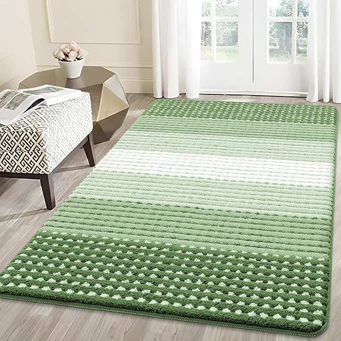 Kitinjoy Indoor Outdoor Door Mat, 59x36 Non-Slip Absorbent Dirt Trapper