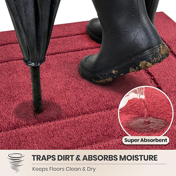 PURRUGS Dirt Trapping Door Mat 32" x 47", Non-Slip/Skid Machine Washable