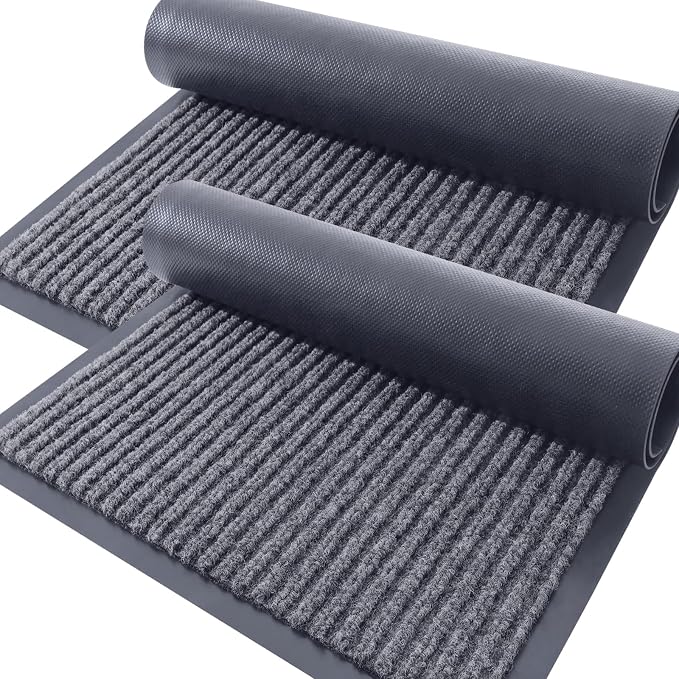 OLANLY Front Door Mat Indoor Outdoor Entrance, Waterproof Heavy Duty Doormat