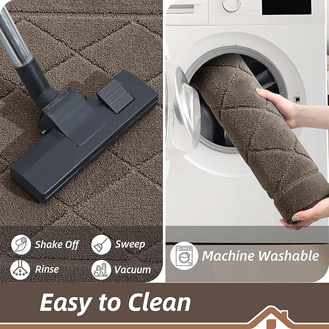 BEQHAUSE Dirt Trapper Door Mat 32" x 72", Doormat Non-Slip Entryway Rugs