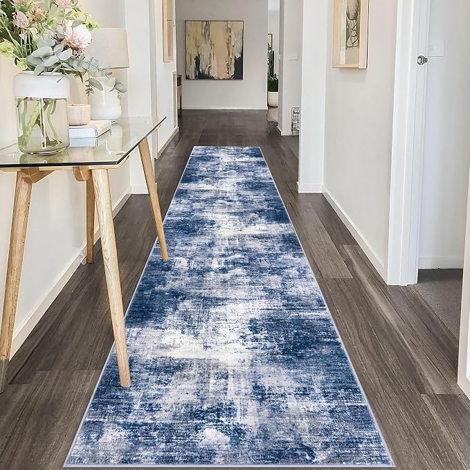 IOHOUZE Abstract Runner Rug 2x10 Ft Washable Runners