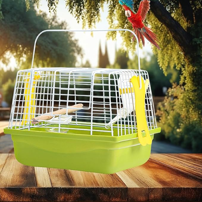 Bird Cage Birdcage Travel Portable Stand Cage Pet House with Carry Handle for Parrot Finches Cockatiel Small Animals Parakeet