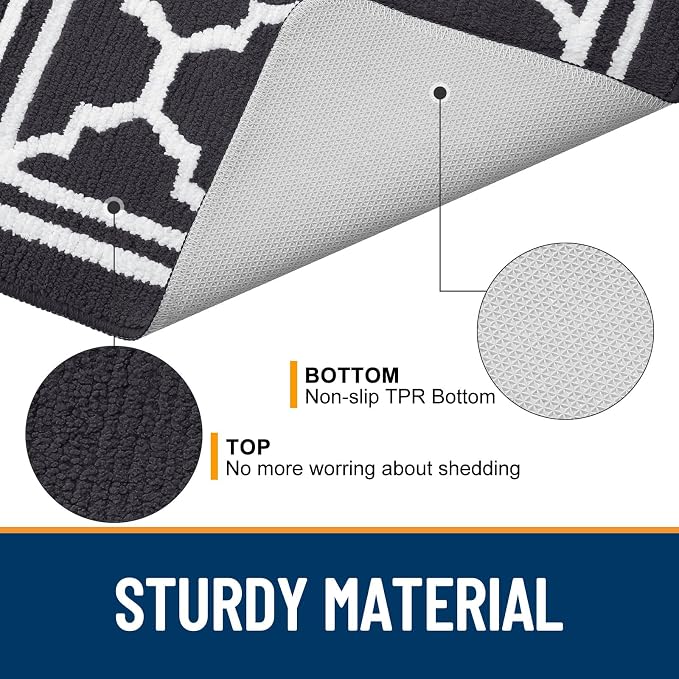 Buganda Large Indoor Door Mat, Dirt-Resistant and Absorbent Doormat, Low