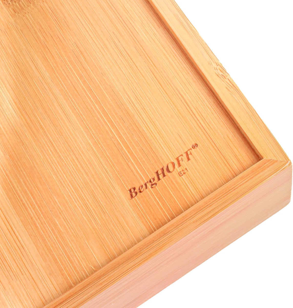 Berghoff Bamboo Kitchen Drawer Organizer, 5 Slot, 13.5"x8.25" Flatware Tray