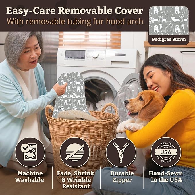 Snoozer Luxury Cozy Cave Pet Bed, Wag Collection, Small - Pedigree Storm