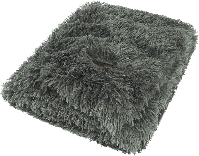 The Dog’s Blanket – Faux Fur Dog Blanket, Grey, Large, 28x42