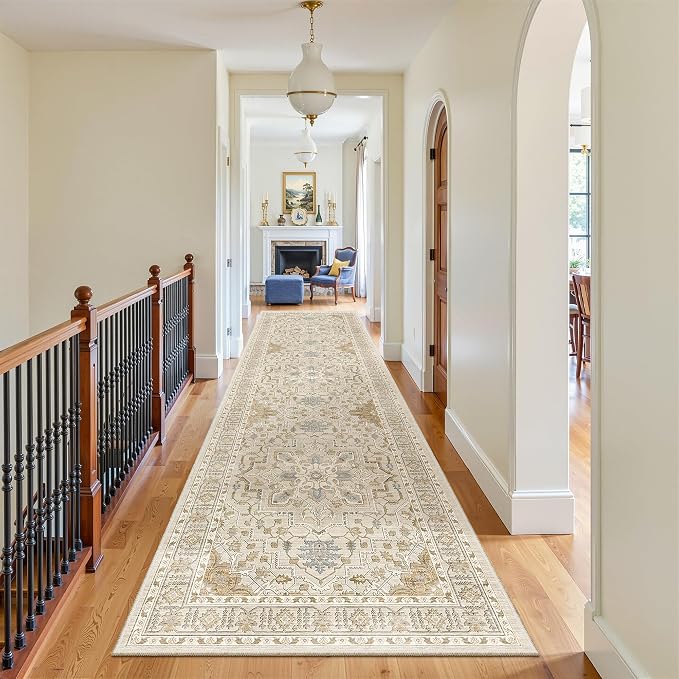 Madane Hallway Rug 3x10, Kitchen Rugs Washable Entryway Rug 10ft Vintage