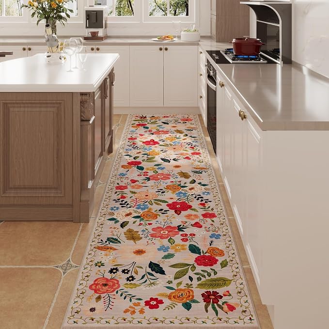 Rugcomf Runners for Hallways Kitchen Runner Rug Non Slip 2'x 10' Long Washable