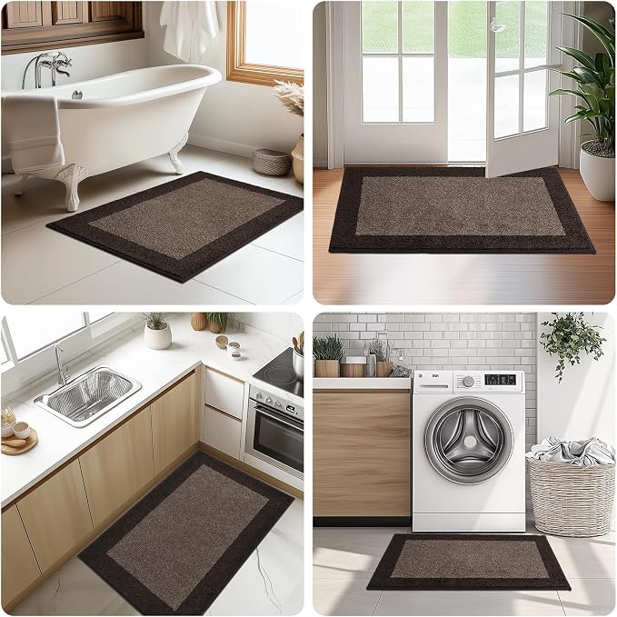 Machine Washable Kitchen Rug 32" x 72", Non Slip Indoor Door Rug, Absorbent
