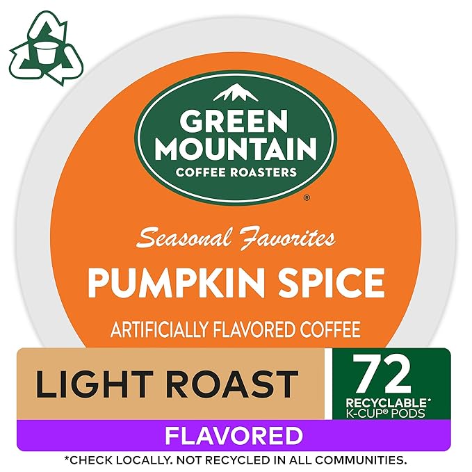 Green Mountain Coffee Roasters Seasonal Selections Pumpkin Spice, 72 Count