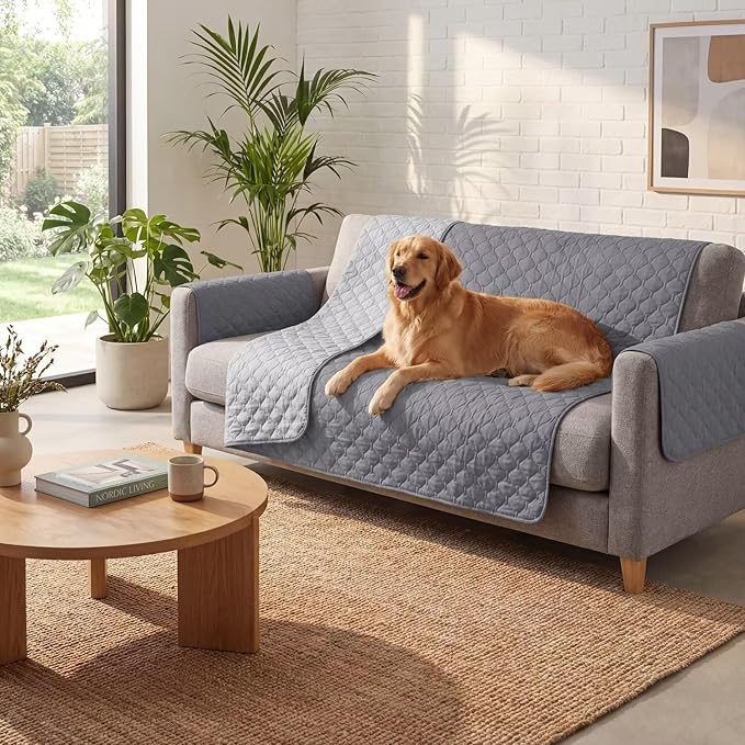 Waterproof Dog Bed Cover Pet Blanket Sofa Pet Bed Mat,Leak Proof Washable Incontinence Mattress Protectors,Suitable for People Who Cannot Take Care of Themselves,30x30 Inch Light Grey