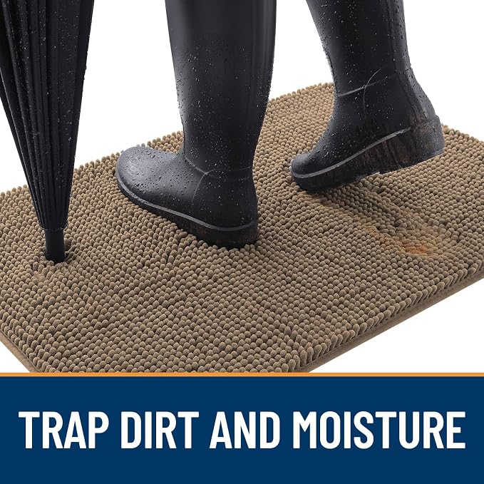OLANLY Dog Door Mat for Muddy Paws 47x32, Absorbs Moisture and Dirt, Absorbent