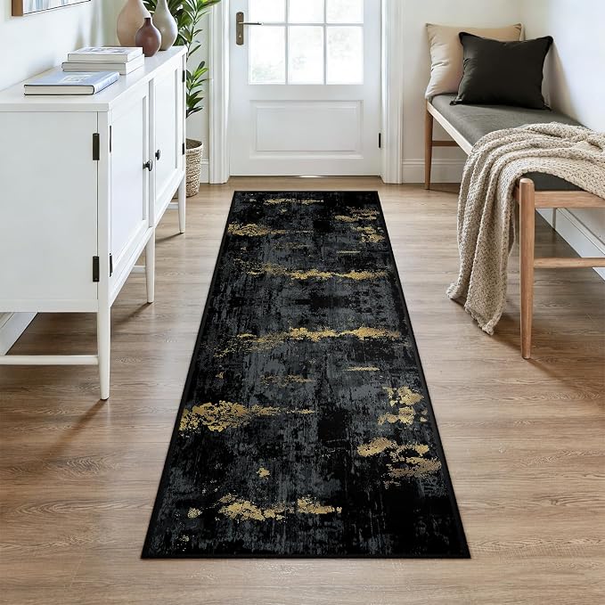 RELEANY Washable Area Rugs 3x7 Non-Slip Modern Abstract Soft