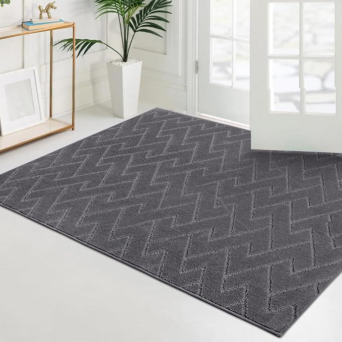 PURRUGS Easy Care Area Rug 4ft x 6ft, Non-Slip Machine Washable Entry Rug